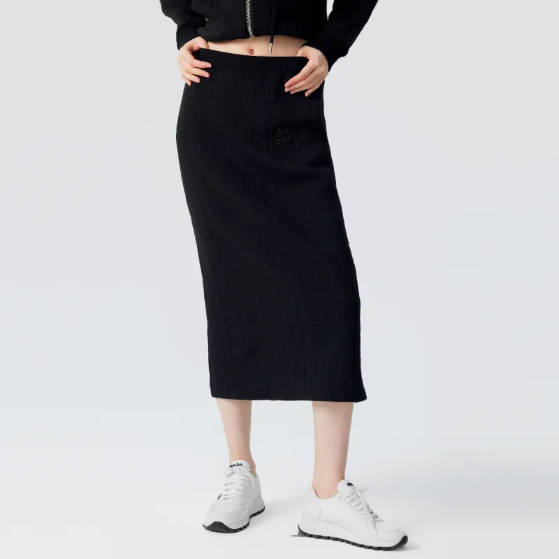 TCH Casual Long Skirt Women's Black-3