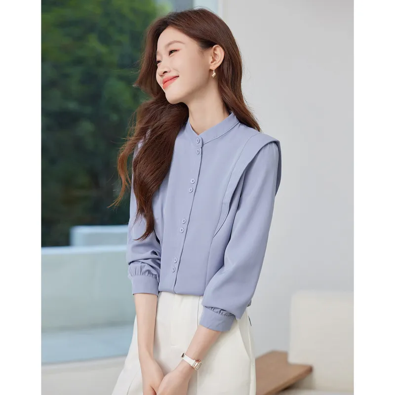 Love Elaine Shirt Women's Light Purple Blue-4
