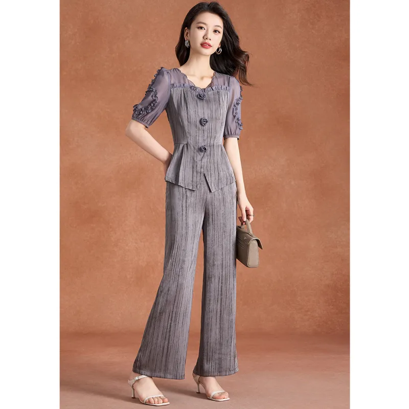 Mylan Casual Suit Cinched Waist Women's-5