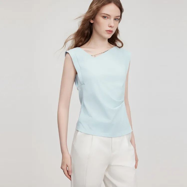 ELLE T Shirts Women's Blue-2