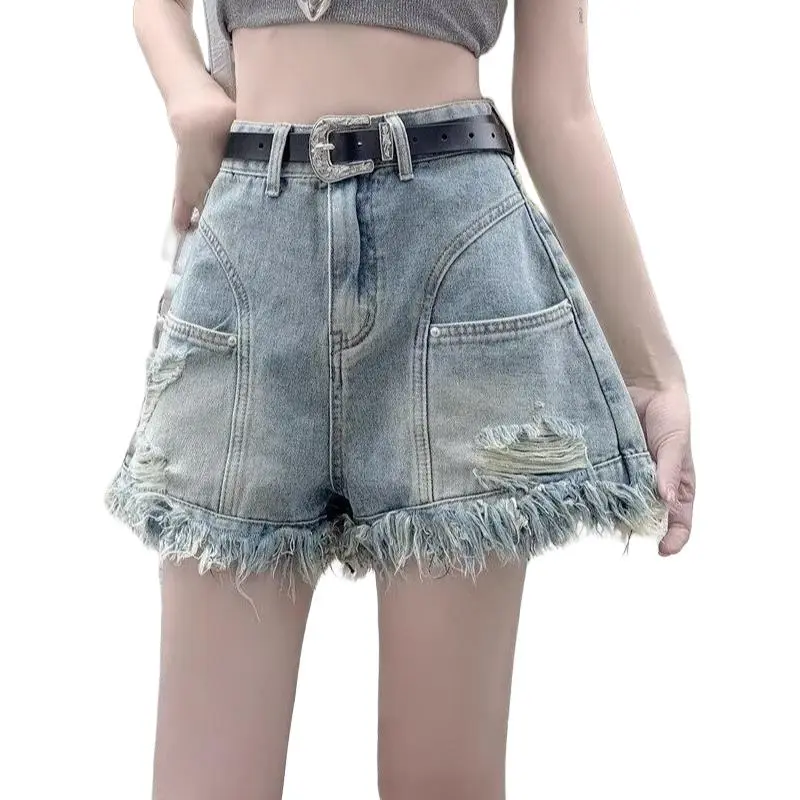 Kele Coco Denim Shorts Women's Blue-6