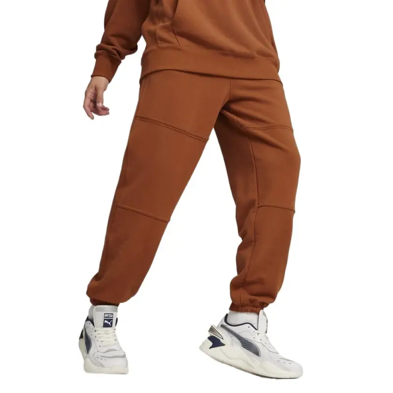 PUMA DOWNTOWN Knitted Sweatpants Men's Orange Brown-2