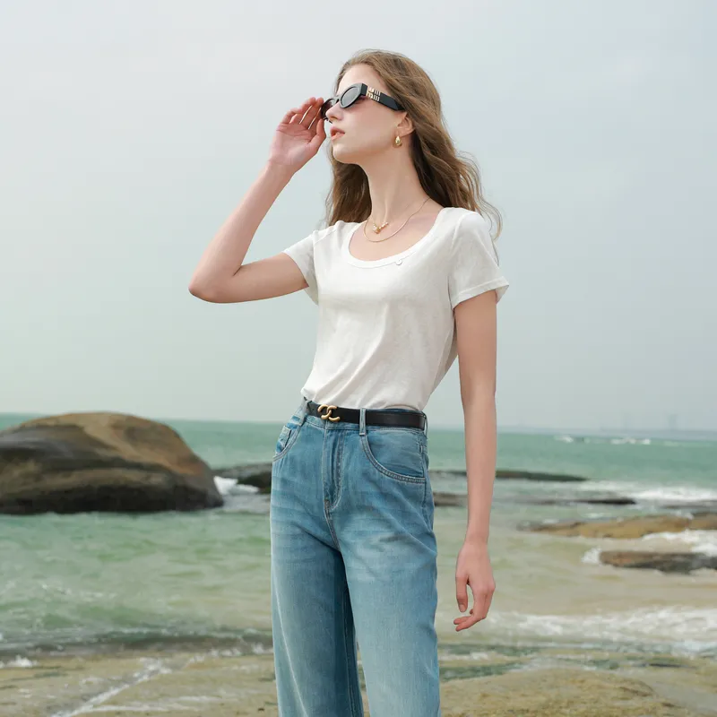 3COLOUR T Shirt Women's Pearl White-4