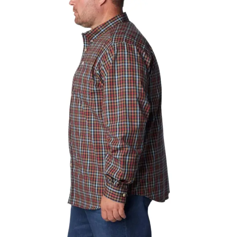 Columbia Rapid Rivers Shirt Men's Preppy Marine Blue Everyday Plaid-2