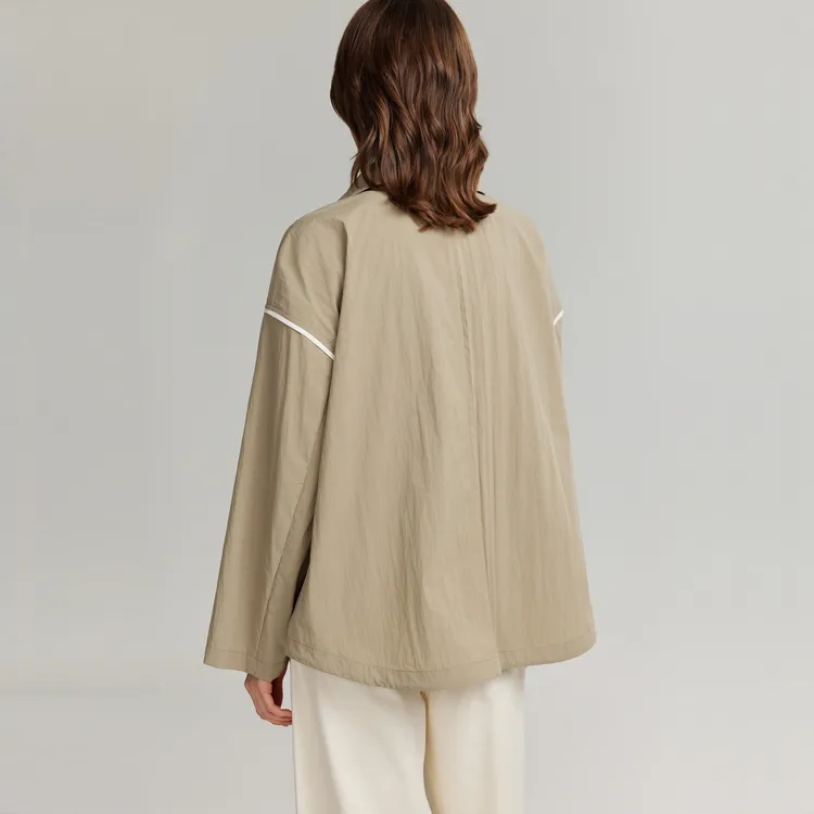 ELLE Trench Coat Women's Khaki Green-2