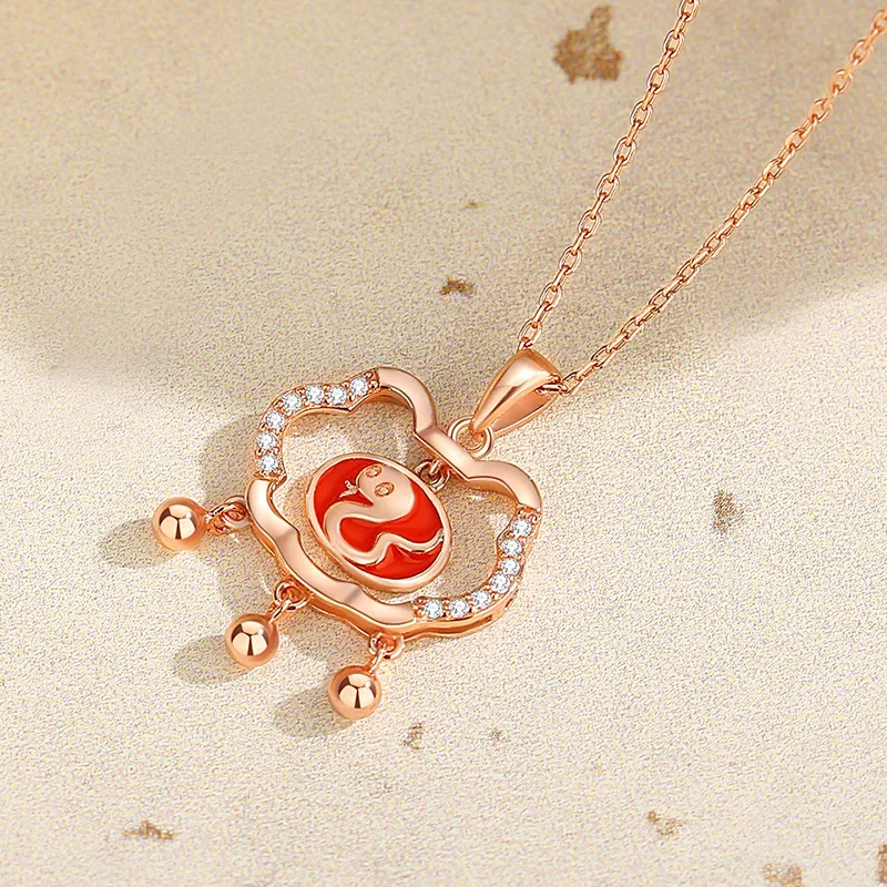 YINGNIXINDONG 925 Sterling Silver Necklaces Women's-4