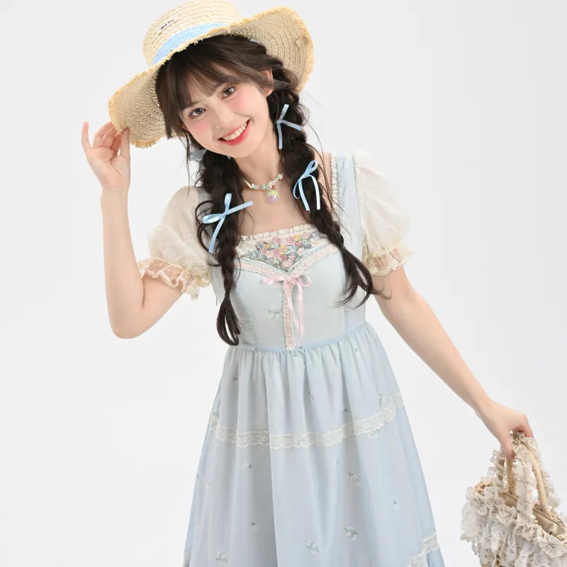 SNBL Short Sleeved Dress Women's Blue-5