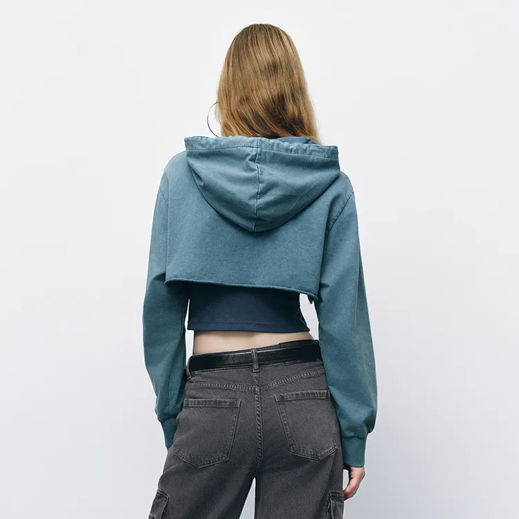 URBAN REVIVO Sweatshirts Women's Haze Blue-2