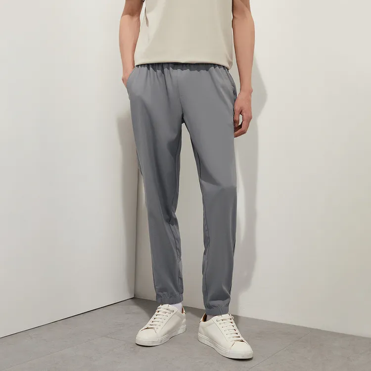 HLA Casual Pants Men Light Green Pattern E7-2