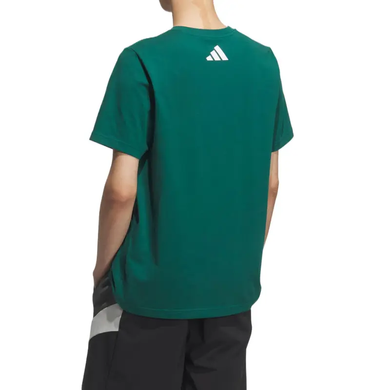 Adidas GRAPHIC SHORT SLEEVE T SHIRT T Shirt Unisex Forest Green-1