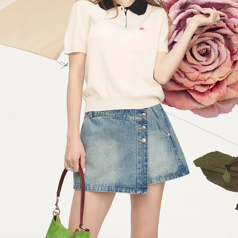 ELF SACK Casual Short Skirts Women's-4