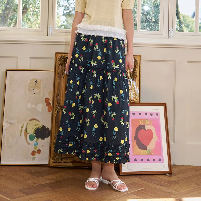 ELF SACK Casual Long Skirt Women's-10