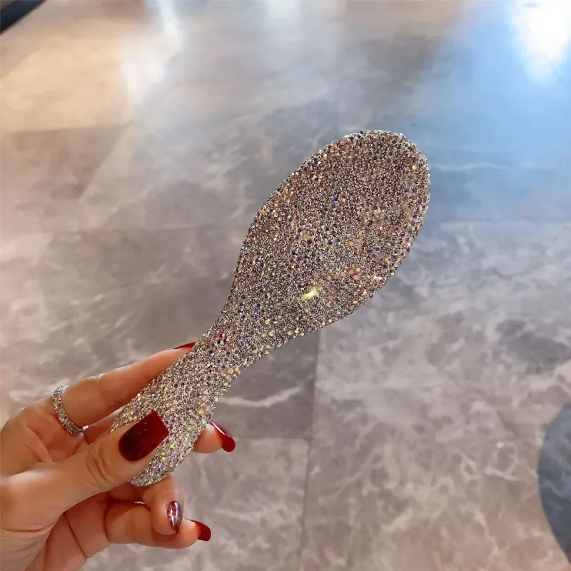 Future Maple Luxury Style Creative Rhinestone Embellished Comb Portable Massage Mat-3