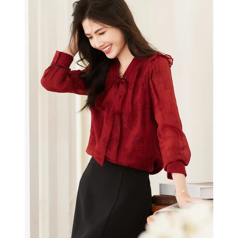 Like The Age Of Water Fall Shirt Regular Women's Red-2