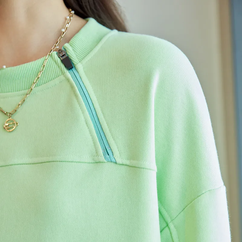 Like The Age Of Water Sweatshirt Women's Neon Green-4
