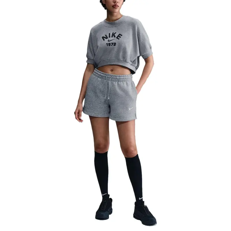 Nike Sportswear Phoenix Fleece Casual Shorts Women's Gray-3