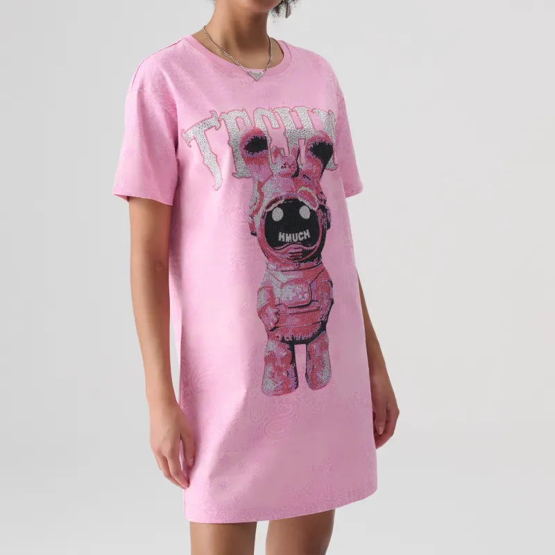 TCH Short Sleeved Dresses Women's Pink-6