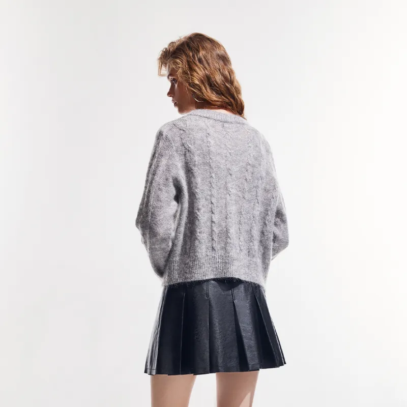 ONLY Knitwear Women's Medium Heather Gray-4