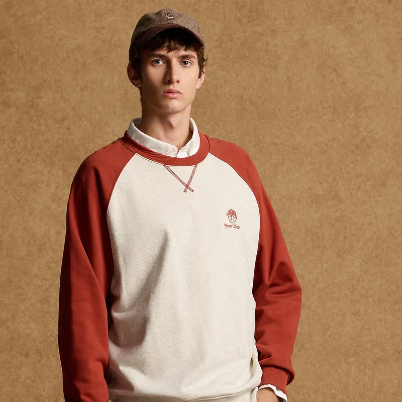 Teenie Weenie Men Sweatshirt Unisex Orange-4