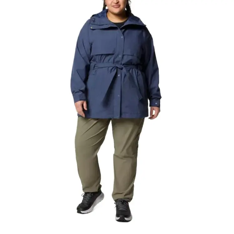 Columbia Long Valley Trench Jacket Women's Blue-3