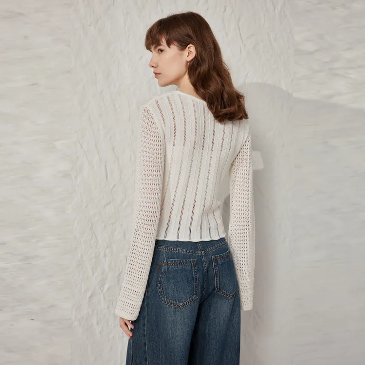 ELLE Knitwear Women's White-6