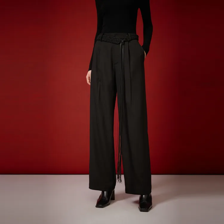 Xu Zhi X ELLE XU ZHI Collaboration Casual Pants Women's Black-4