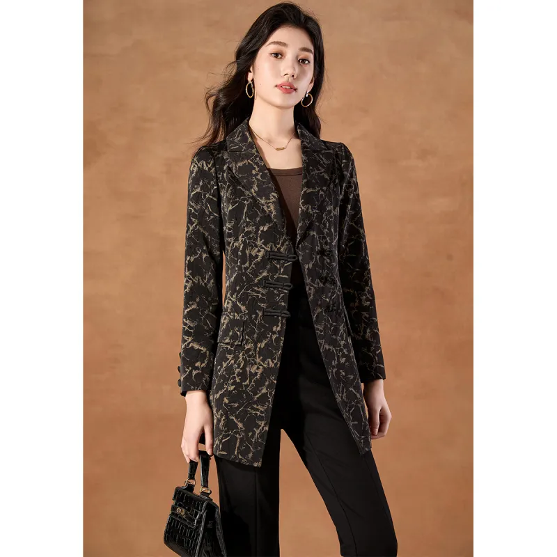 Mylan Spring, Fall Business Suit Coat Regular Women's Black Collection Brand, Get Activity Alerts In Real Time-2