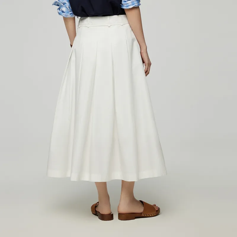 Teenie Weenie Casual Long Skirts Women's Ivory White-6
