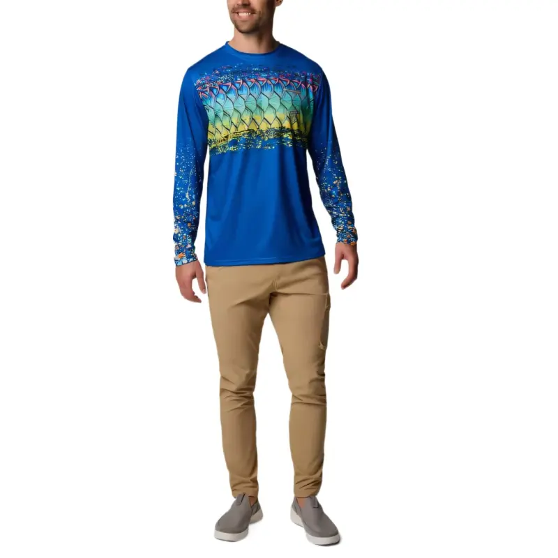 Columbia x Bentley PFG Terminal Tackle T Shirt Men's Blue-3
