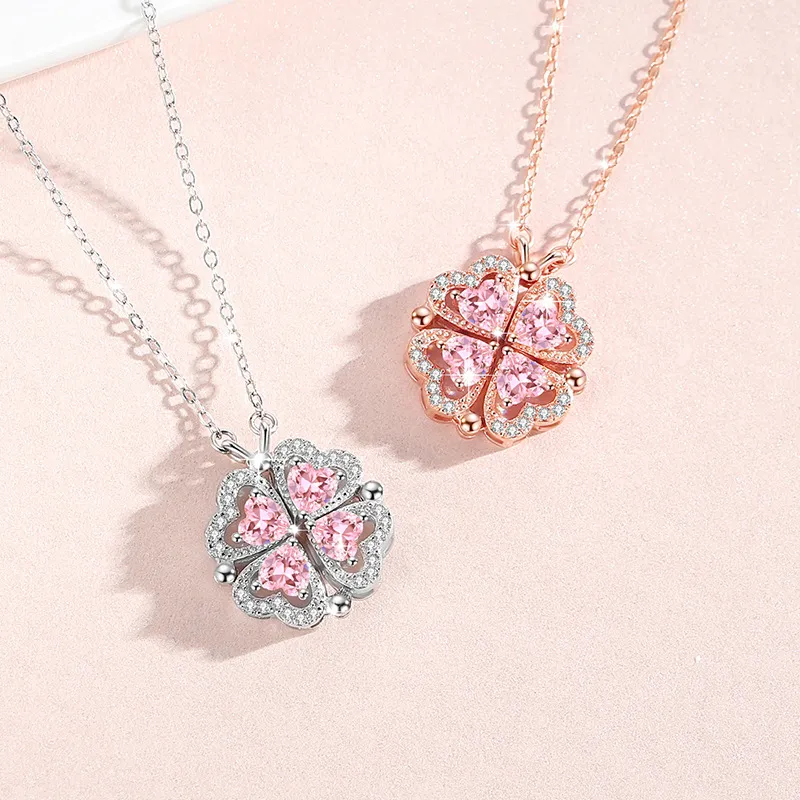 Happy Tide S925 Silver Necklaces Unisex Silver, Rose Gold-2