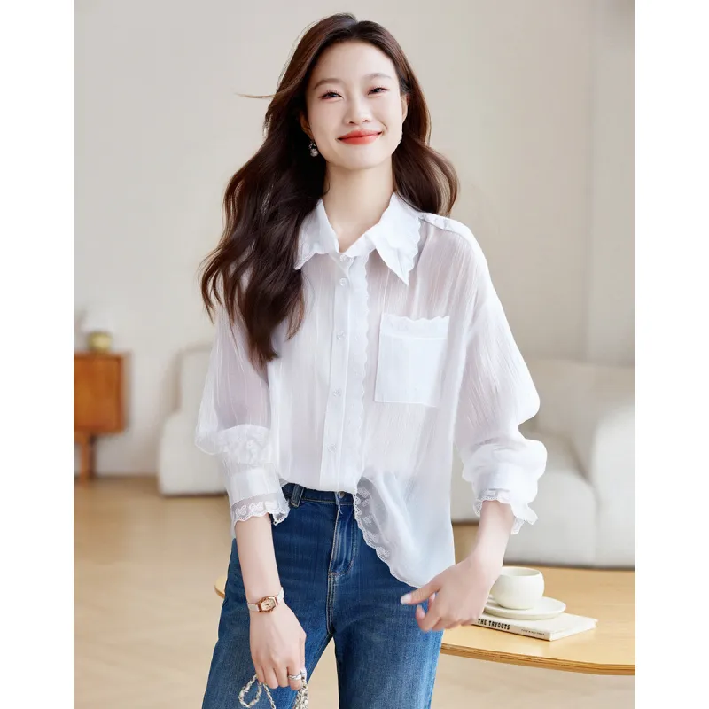 Love Elaine Shirt Women's White-0