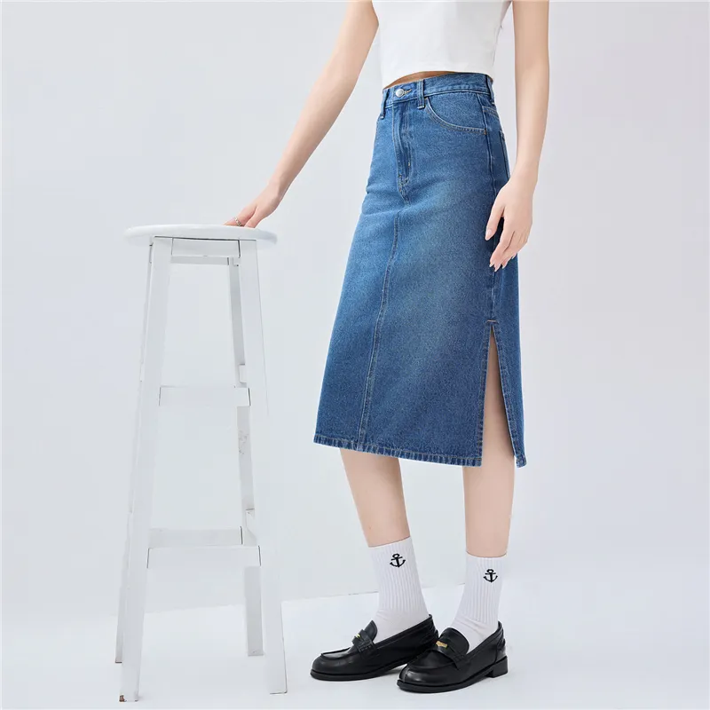 UNIQLO Denim Long Skirts Women's-2