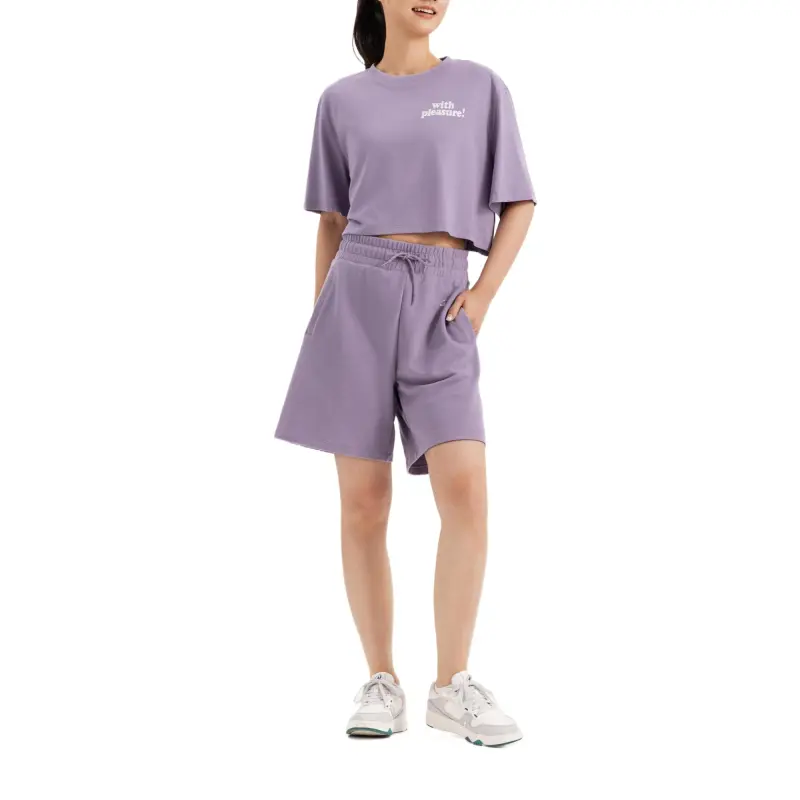 DECATHLON Drop Shoulder Sleeve T Shirt Women's Smokey Mauve-4
