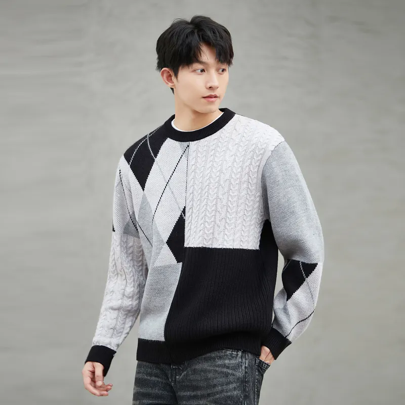 Gxg Jeans Knitwear Men's Black Gray-2