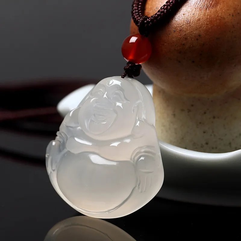 YASHENGZHUBAO Natural Chalcedony Necklaces Unisex-5