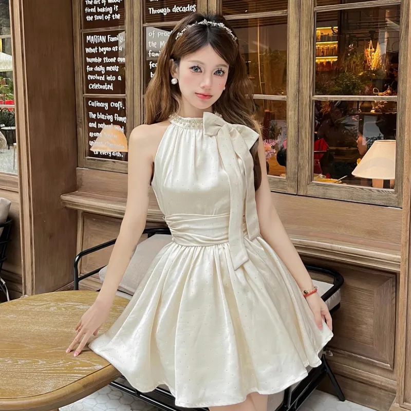 QYPRF Sleeveless Dress Women's Apricot-2
