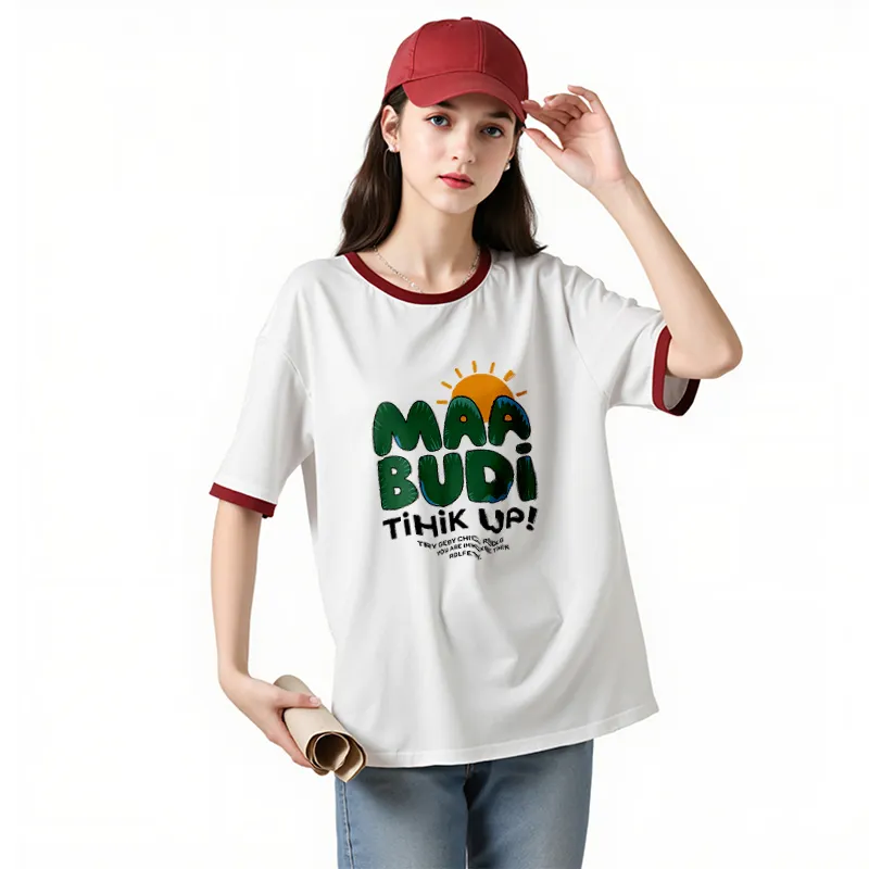 FAIRWHALE Drop Shoulder Sleeve T Shirt Women's-10