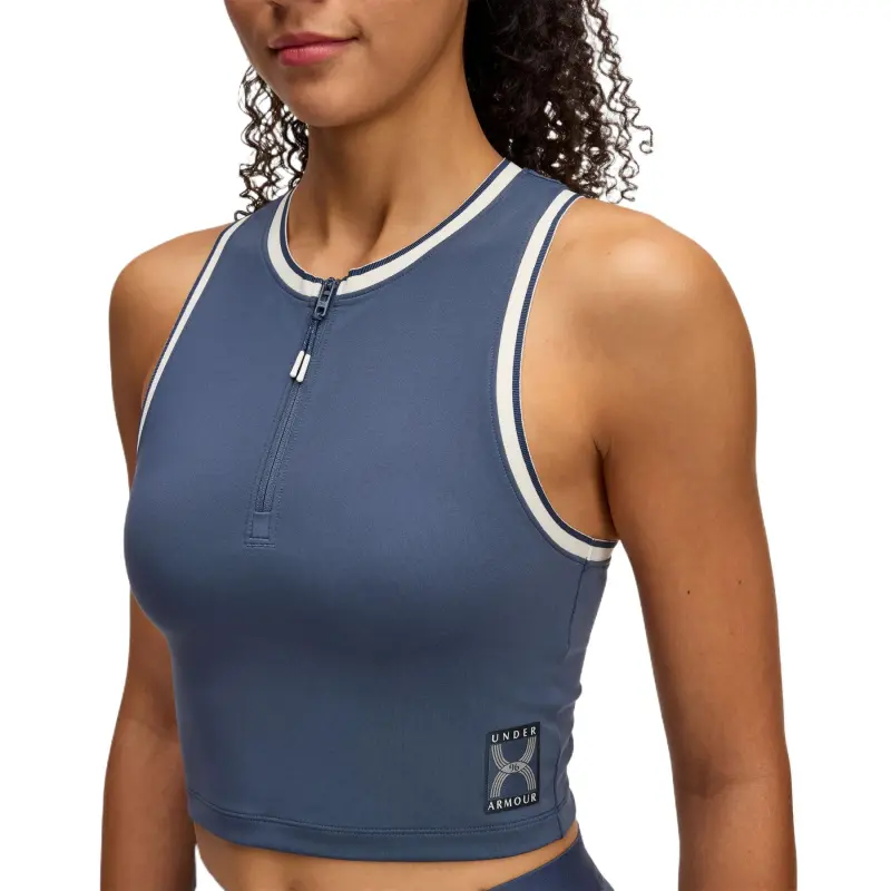 Under Armour Sport Vests Women's Downpour Gray White Quartz-2