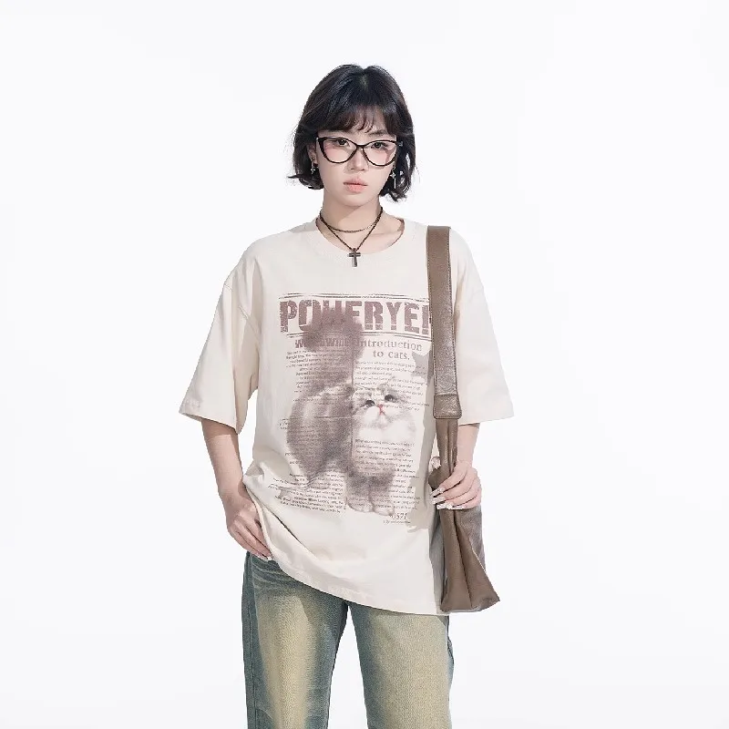 YEP Summer Regular T Shirt Unisex Apricot-1