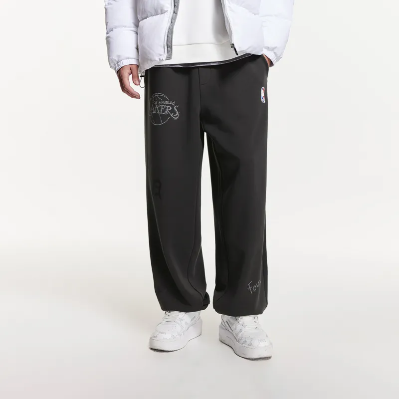 JACK JONES· x NBA Knitted Sports Pants Men's Black Sandy-2