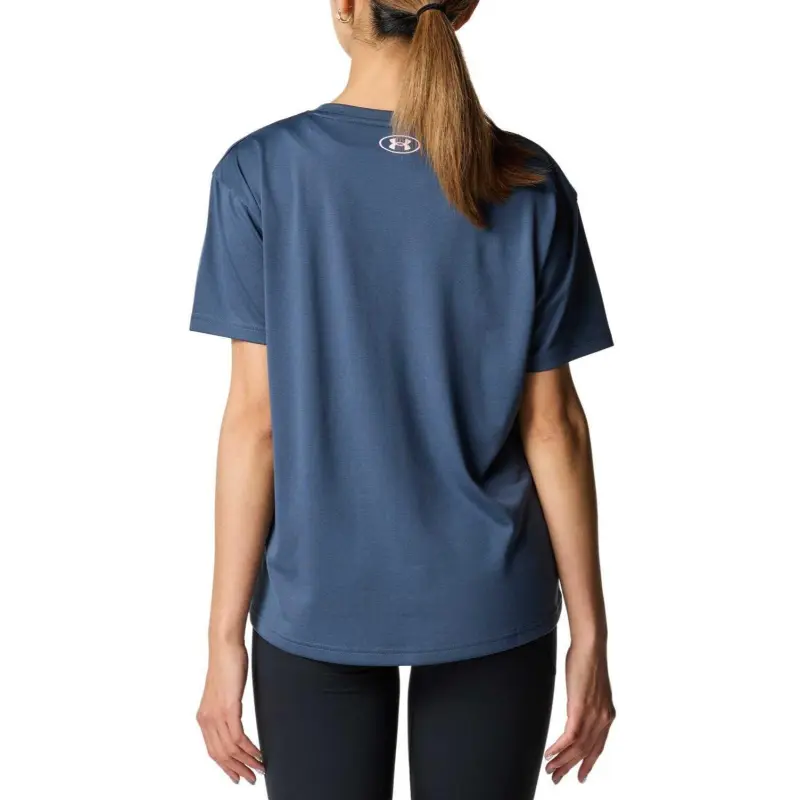 Under Armour Tech Drop Shoulder Sleeve T Shirt Women's Deluge Gray-1
