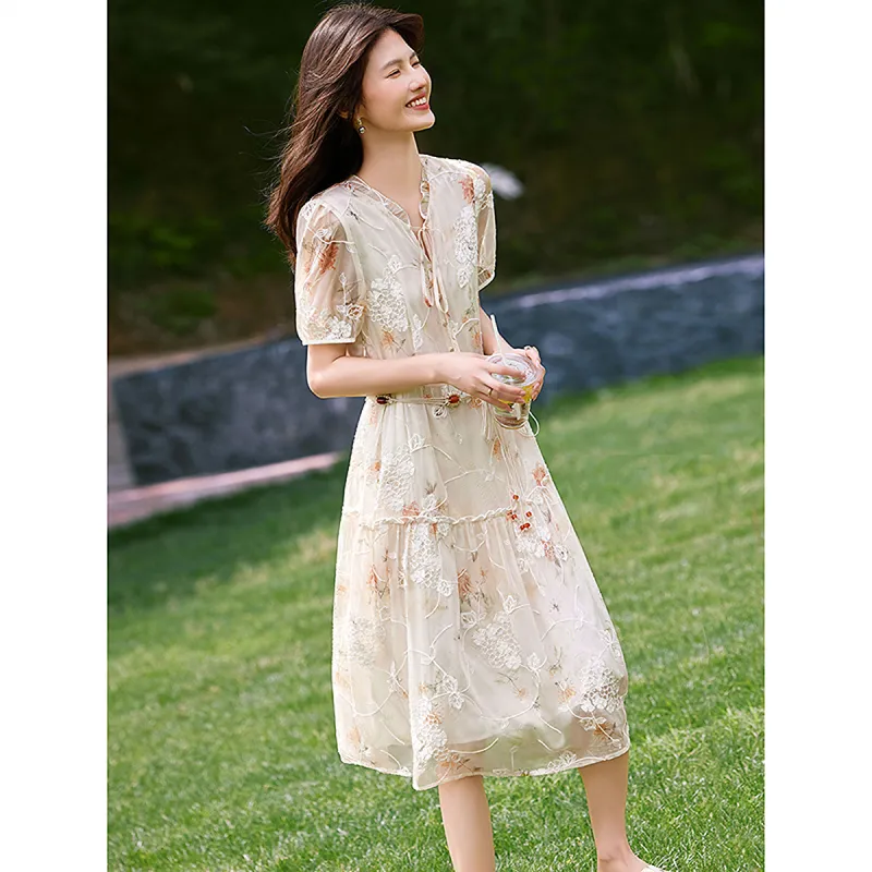 A Paradise For Awakening Short Sleeved Dress Women's-6