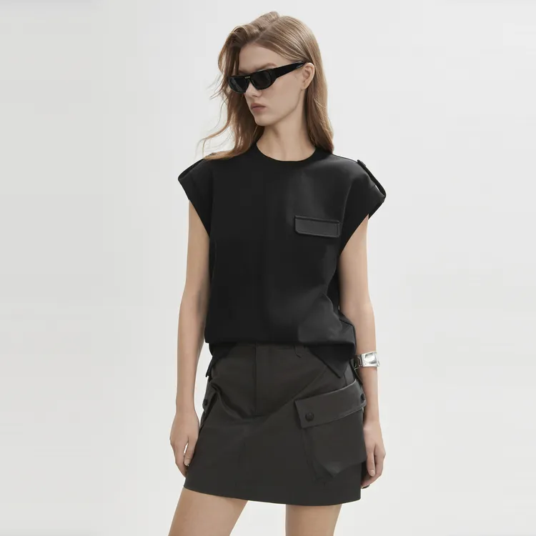 ELLE T Shirts Women's Black-2
