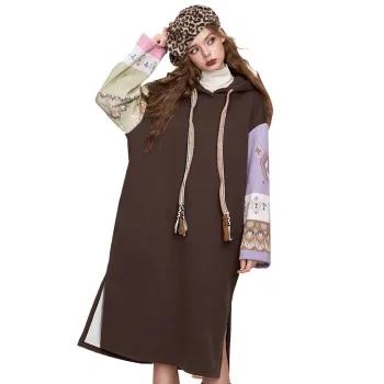 ELF SACK Long Sleeved Dress Women's Magic Cafe