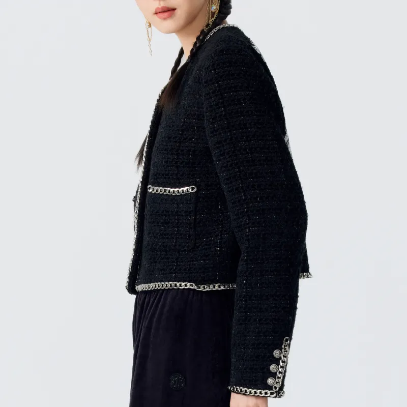 TCH Cropped Coats Women's Black-5
