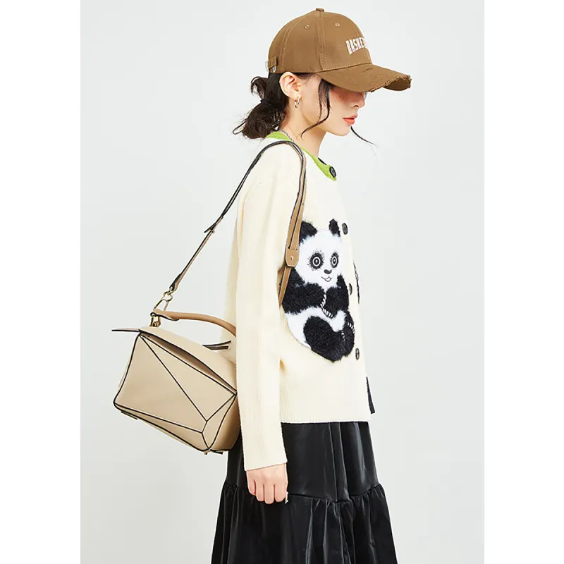 MUGUOGUOMU Sweater Women's Cream Yellow-2