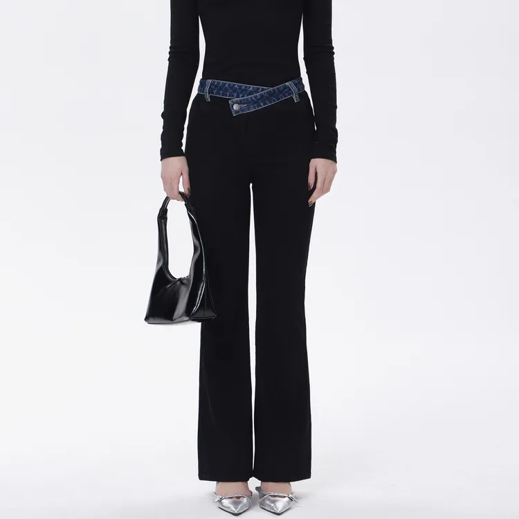 Three Quarters Jeans Women's Black-2