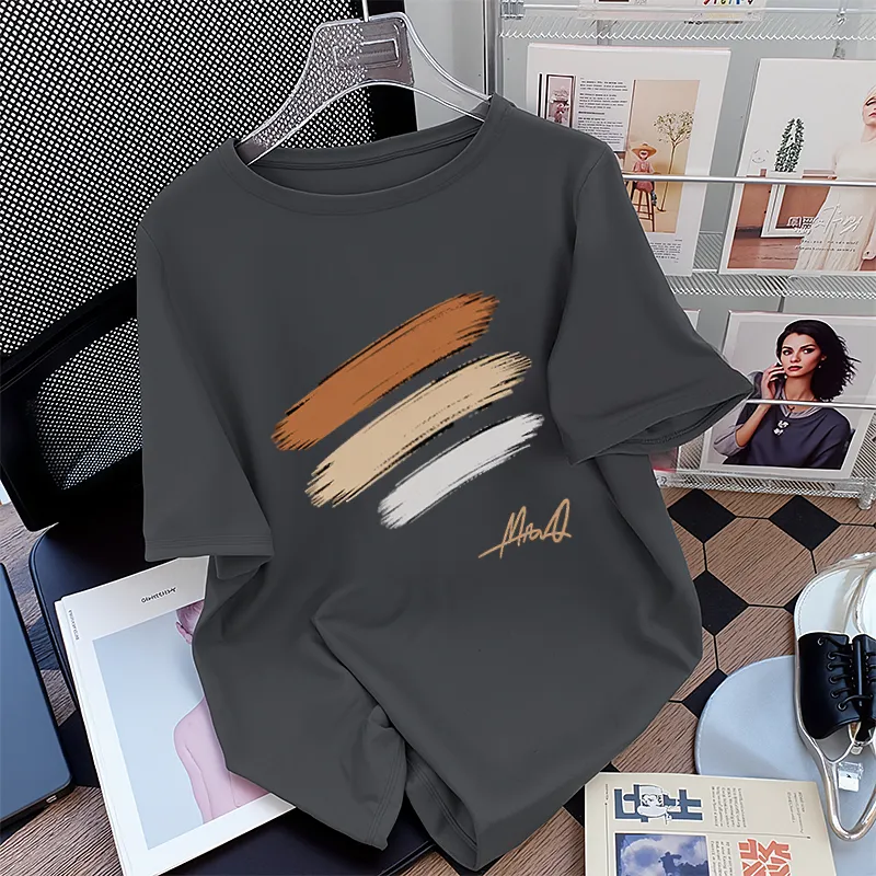 FAIRWHALE Drop Shoulder Sleeve T Shirt Women's-14