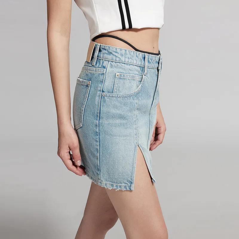 Miss Sixty Denim Short Skirts Women's Light Blue-4