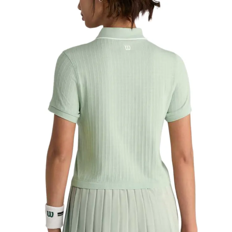 Wilson Tennis Top Women's Water Gray Green-3